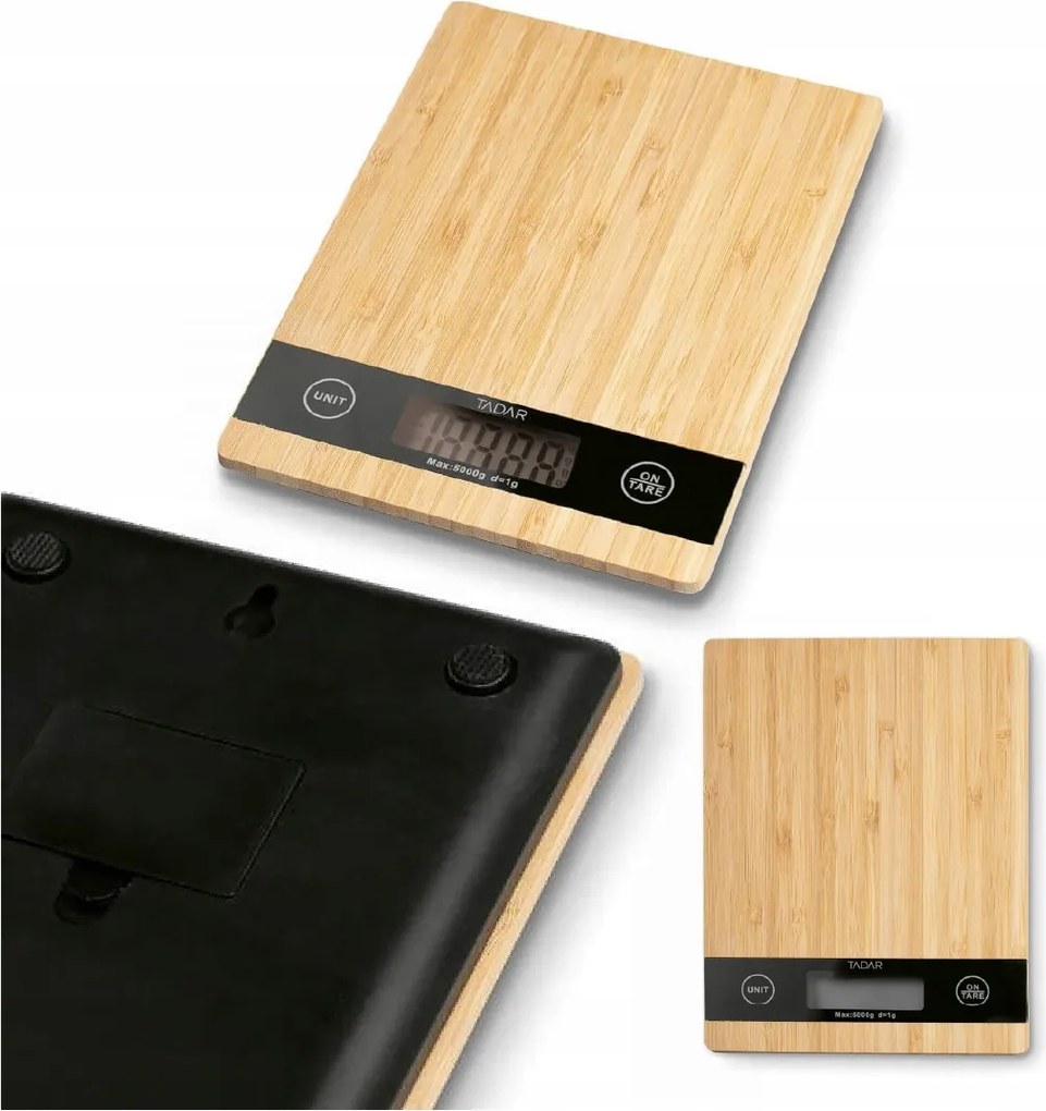 Elektronikus Konyhai Mérleg 5KG Bambusz