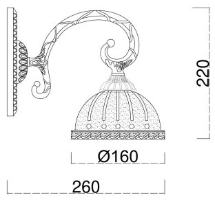 Brilagi - Fali lámpa CLASSIC 1xE27/60W/230V réz