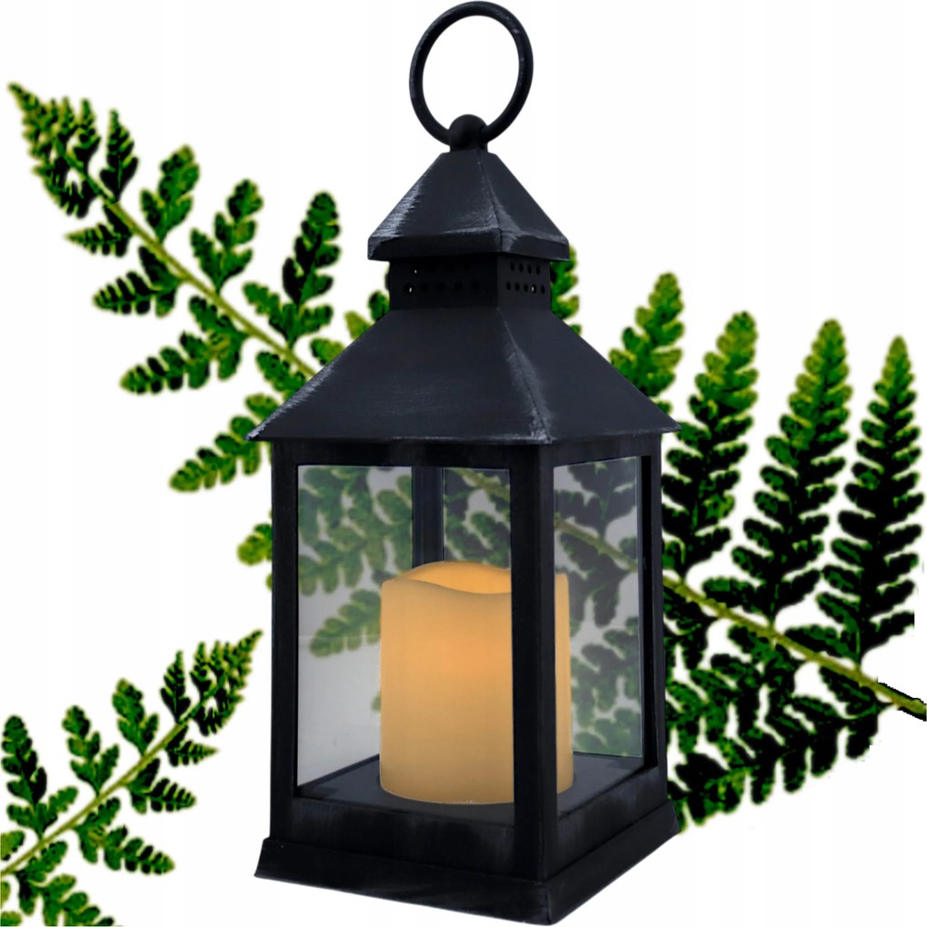 Lampion LED-es lámpa fekete függesztékkel 11 x 11 x 24 cm 1997-C1