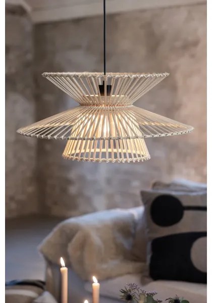 Markslöjd 108785 - Csillár zsinóron DUPLICI 1xE27/40W/230V bézs/bambusz