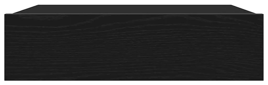 fekete tölgyfa TV-szekrény LED lámpákkal 60 x 35 x 15,5 cm