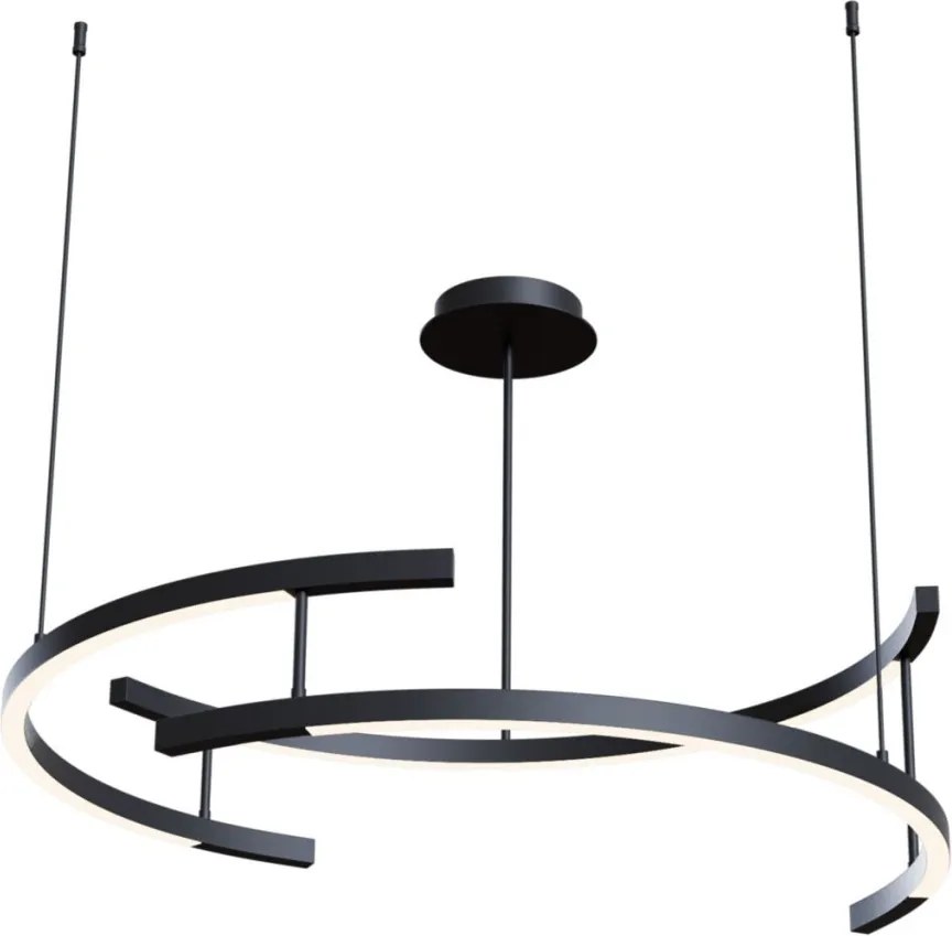 MAYTONI MOD054PL-L52B4K LINE Modern Led Függesztett Lámpa Fekete LED IP20