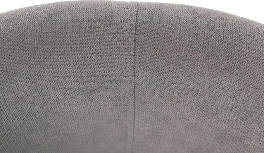 Klub fotel puffal, szürke, ROSE