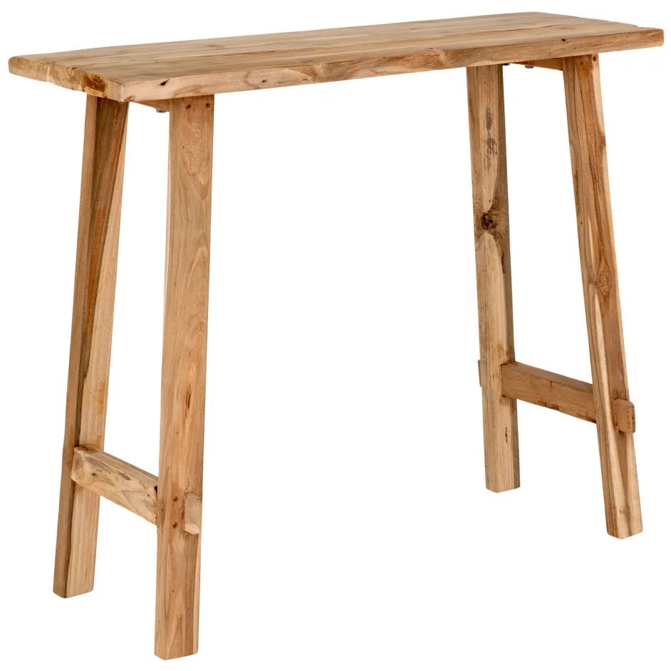 Girona Konzolasztal, teak fa, natúr, 90x40x80 cm