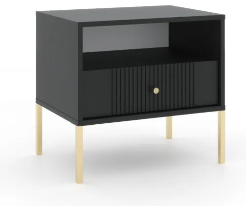 Éjjeliszekrény Fekete Színben. ISEO IS06