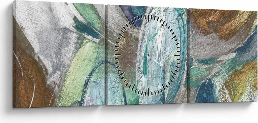 Kép - Absztrakt figurás festészet (órával) (90x30 cm)