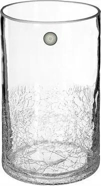Crackle váza 20cm átlátszó