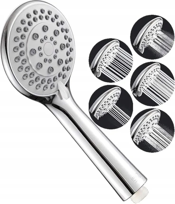 Zuhanyfej Zuhanyzó 5 üzemmód Magas nyomás Víztakarékos