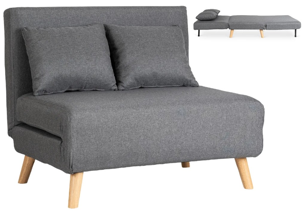 Ágyazható Fotel Szürke Színben. MARRY 2