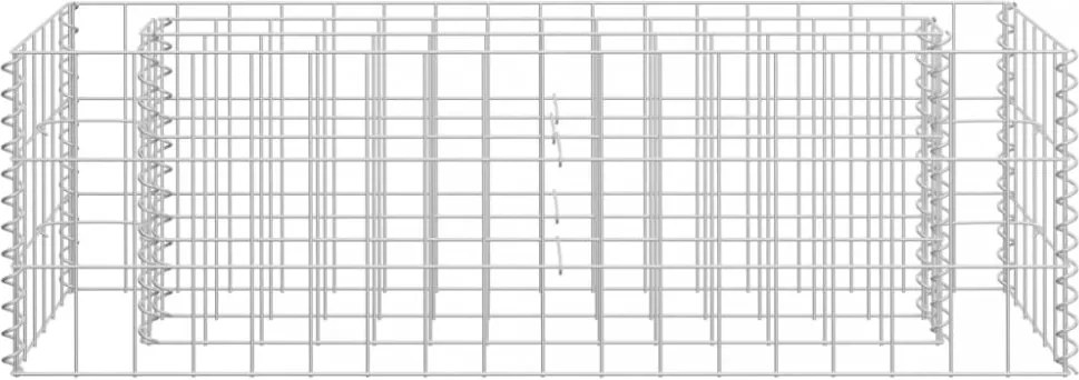 horganyzott acél gabion magaságyás 90 x 30 x 30 cm