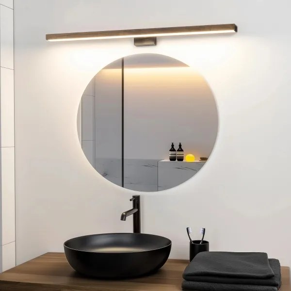 Brilagi-LED Fürdőszobai tükörmegvilágítás WOODY MIRROR LED/15W/230V IP44 tölgy/fekete