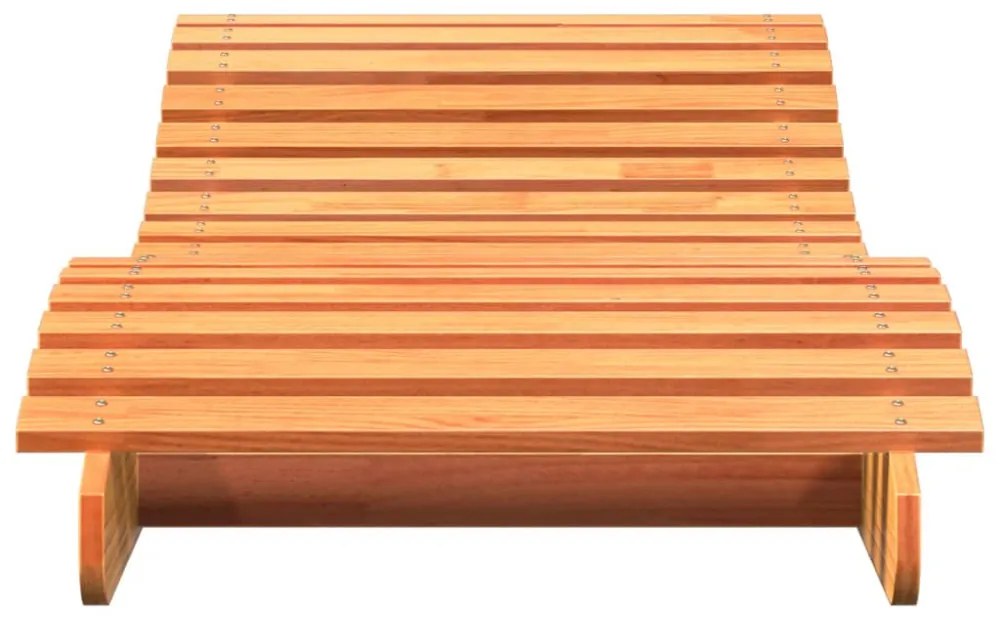 viaszbarna tömör fenyőfa napozóágy 205 x 70 x 31,5 cm