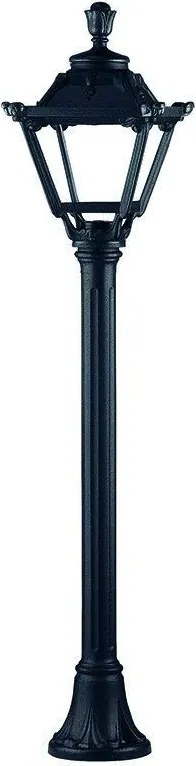 NOVOLUX 149I-G05X1A-02 Klasszikus Kültéri Állólámpa Fekete, Átlátszó E27 IP55