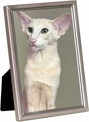 Fém képkeret 10x15 cm-es képekhez, ezüst színű, finom díszítéssel