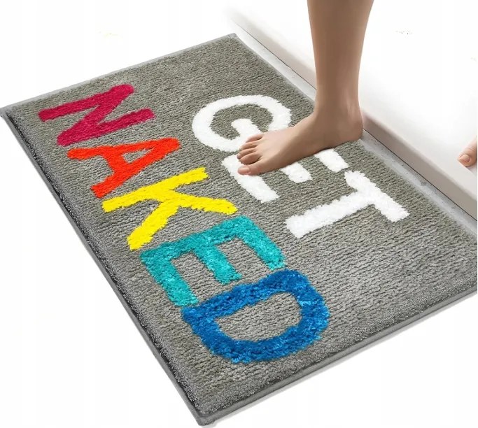 Get Naked fürdőszobai színes feliratos szőnyeg,csúszásgátló