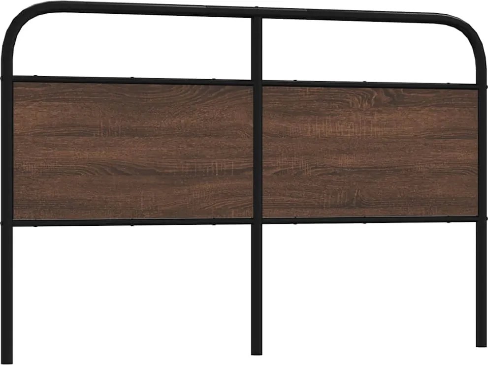 vidaXL barna tölgy színű acél és szerelt fa csere fejtámla 160 cm