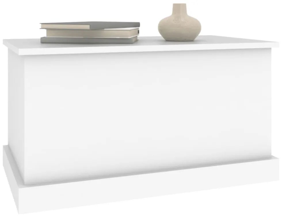 fehér, rétegelt fa tárolóláda 70 x 40 x 38 cm