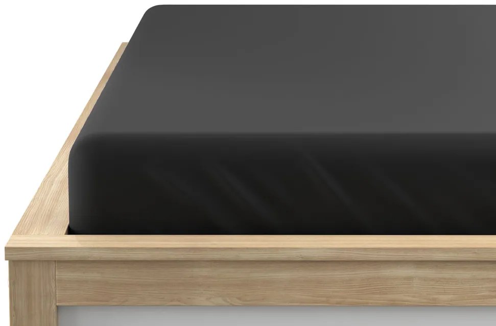 Jersey fekete lepedő 180x200 cm