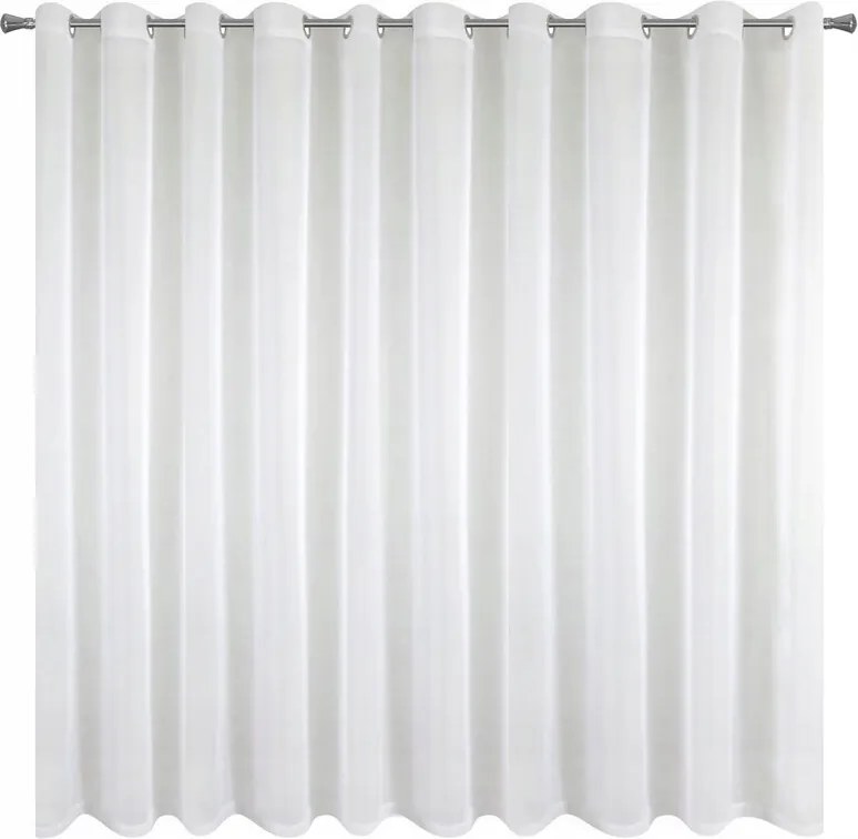 Széles függöny 400x150 fehér fátyol karikák Eurofirany