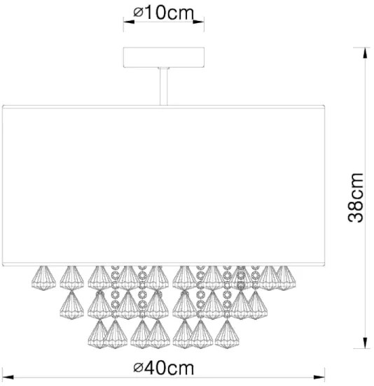 GLOBO 15187D3 - Mennyezeti lámpa AMY 1xE27/60W/230V