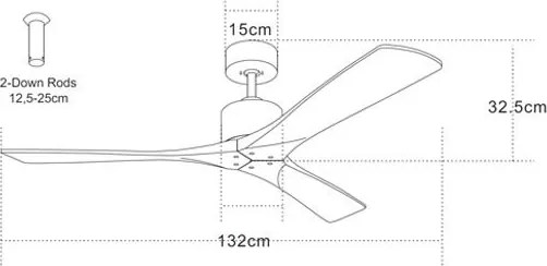 ZAMBELIS19143 Ventilátoros lámpa IP20