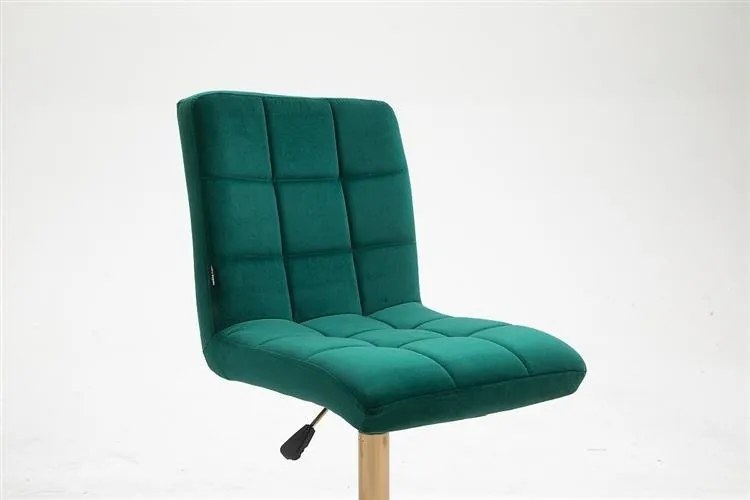 HR7009CROSS Sötétzöld modern velúr szék arany lábbal