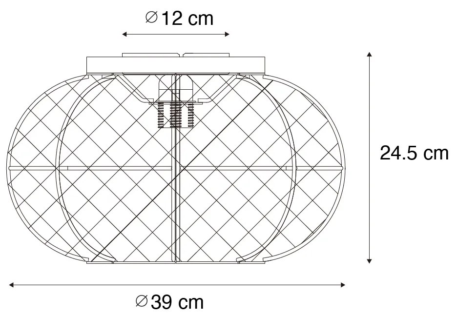 Keleties mennyezeti lámpa natúr - Rob
