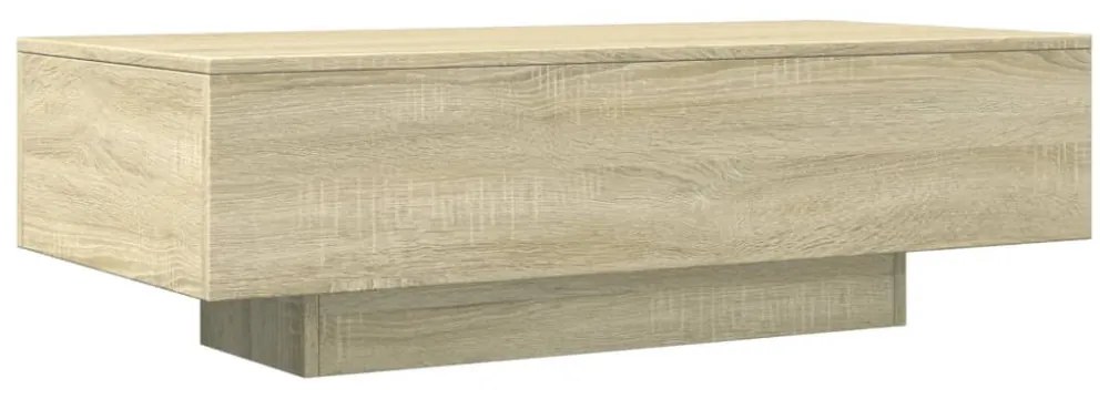 sonoma tölgy színű szerelt fa dohányzóasztal 100 x 49,5 x 31 cm