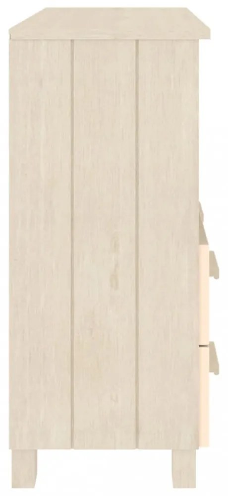 HAMAR mézbarna tömör fenyőfa tálalószekrény 85 x 35 x 80 cm