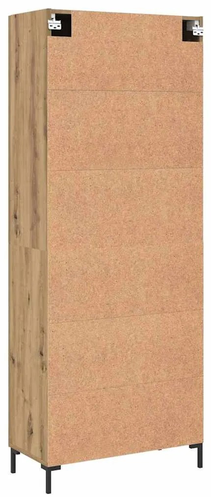 vidaXL Magasfiú kézműves tölgy 69,5 x 34 x 180 cm Faanyag