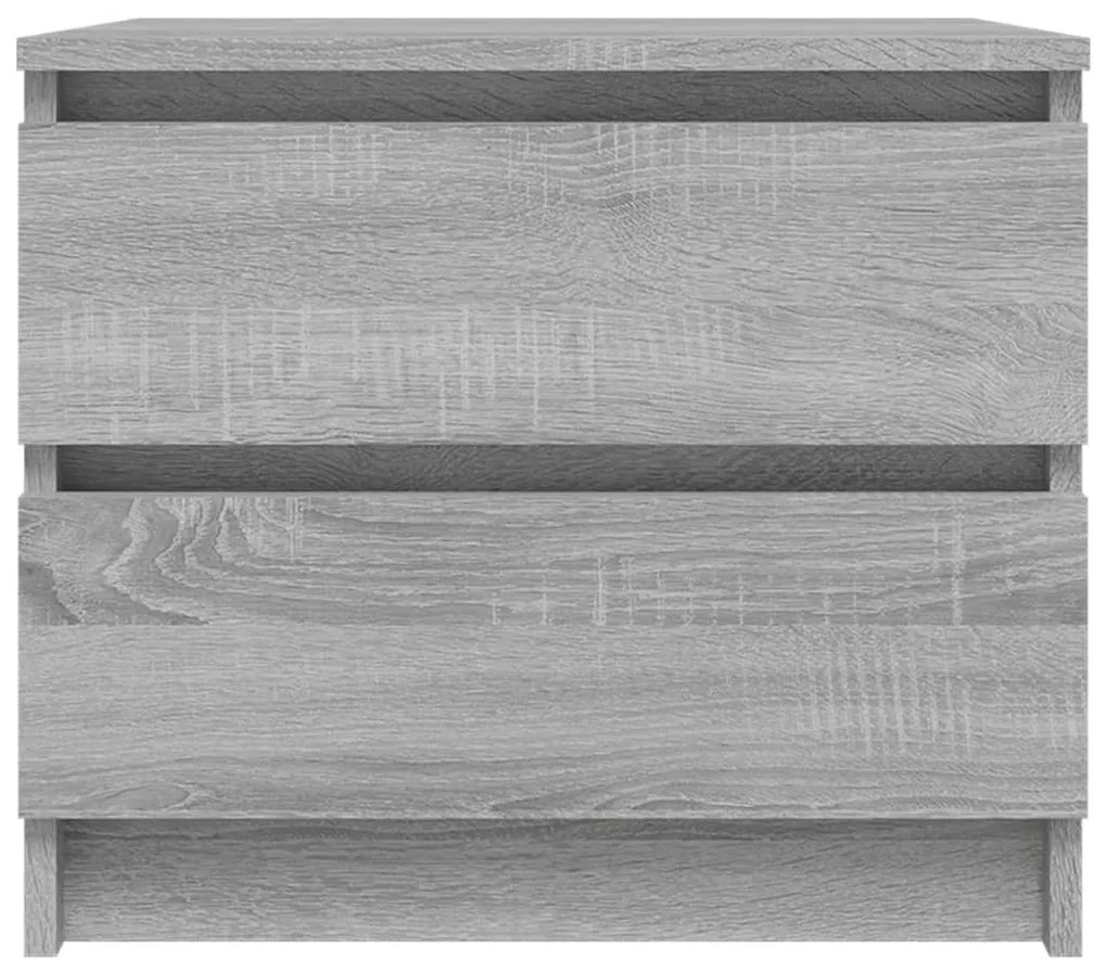 2 db szürke sonoma szerelt fa éjjeliszekrény 50 x 39 x 43,5 cm
