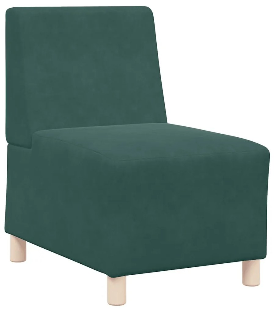 sötétzöld bársony kanapéfotel 55 cm