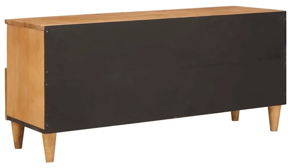 TV szekrény fiókkal Világosbarna 100 x 33 x 46 cm tömör mangófa