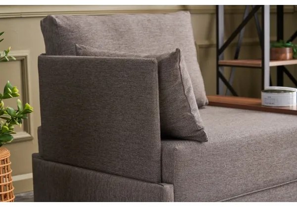 TULA barna, balos sarokfotel