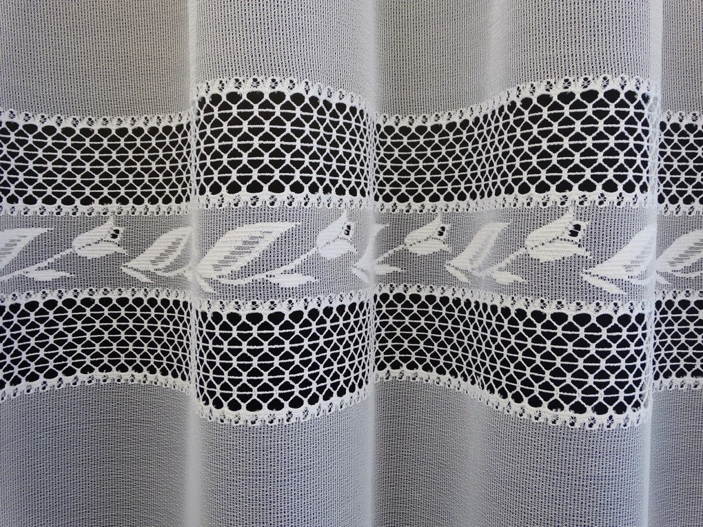 Mg Függöny jacquard 31589 Fehér 400x170cm készre varrt Bt