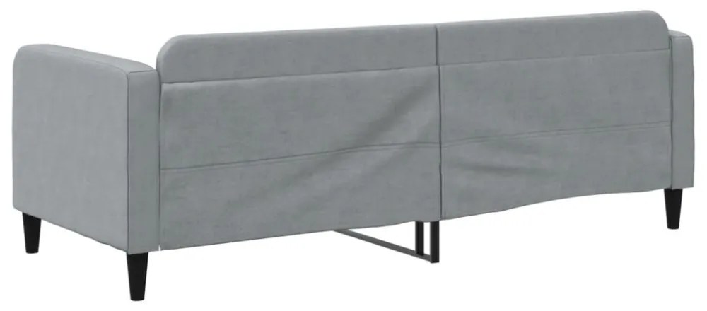 világosszürke szövet kanapéágy keret 80 x 200 cm