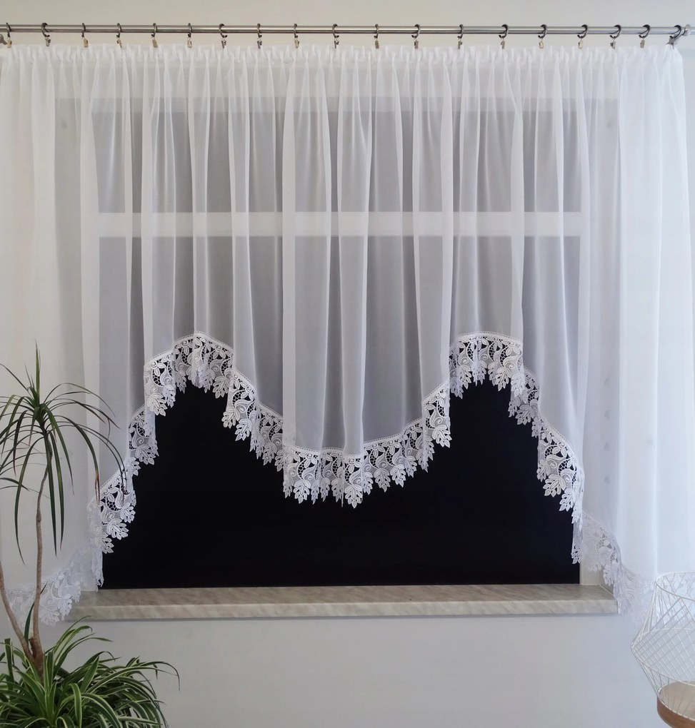 Mg 2141 Függöny Fátyol Fehér gipiura 15cm 400x160 Mka