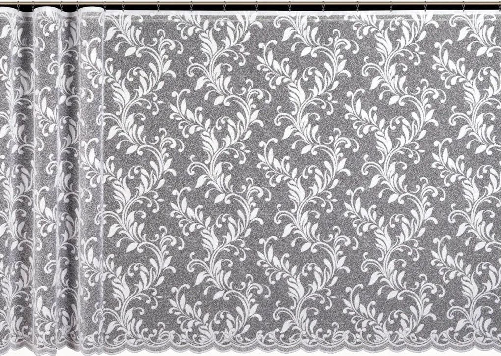 Mg Függöny jacquard 4489 Fehér 200X250 kész szalaggal