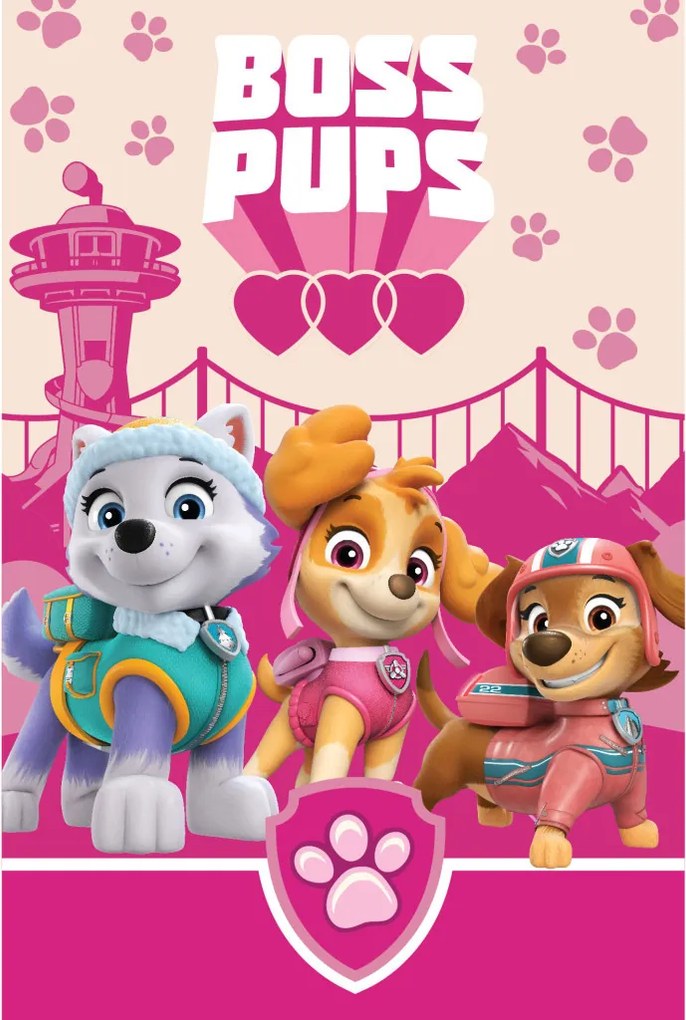 Mancs Őrjárat Boss Pups polár takaró 100x150cm