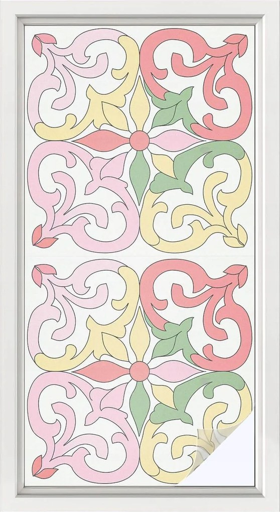 Öntapadós adatvédelmi fólia szélvédőre Virágos díszek 50x100