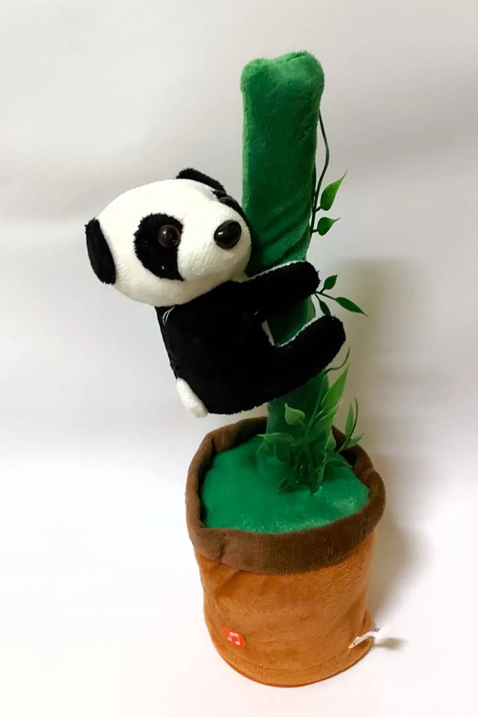Táncoló Kaktusz, Interaktív Játék Panda Macival Akkus USB Legjobb Ajándék Pandamaci Kaktusz