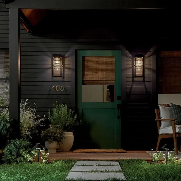 Kichler KL-HONE-M-BKT - Kültéri fali lámpatest HONE M 1xE27/60W/230V IP44