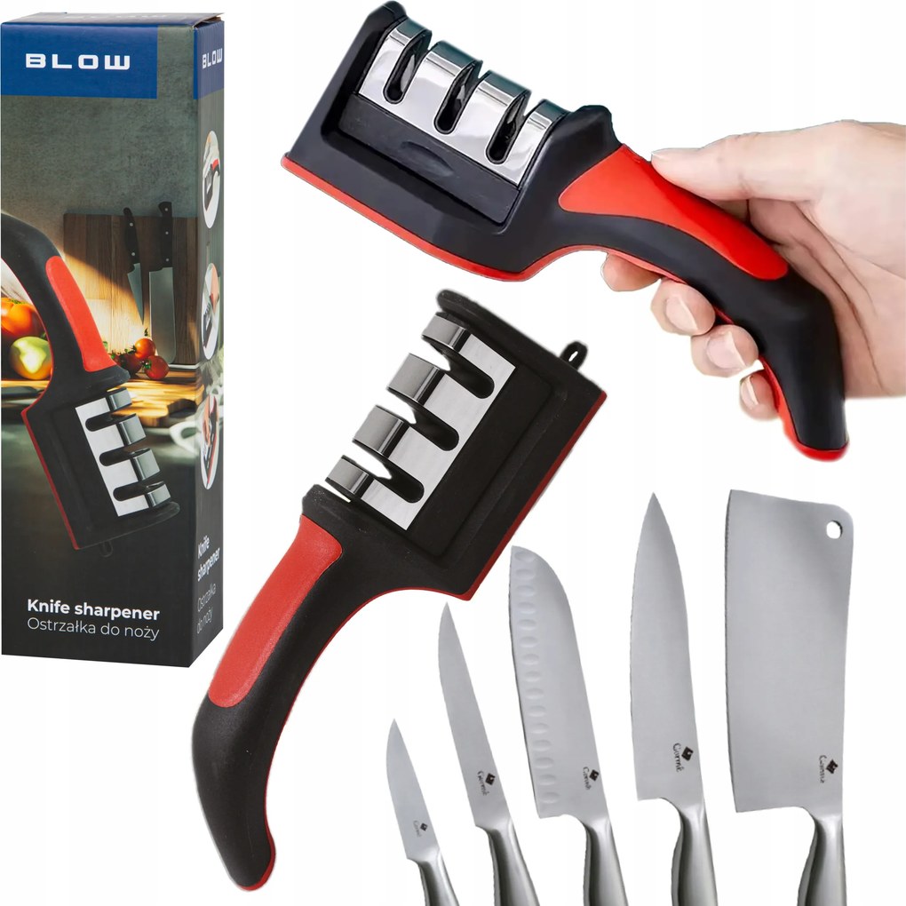 Konyhai Késélező Ollóélező Háromfázisú 3az1ben Prémium