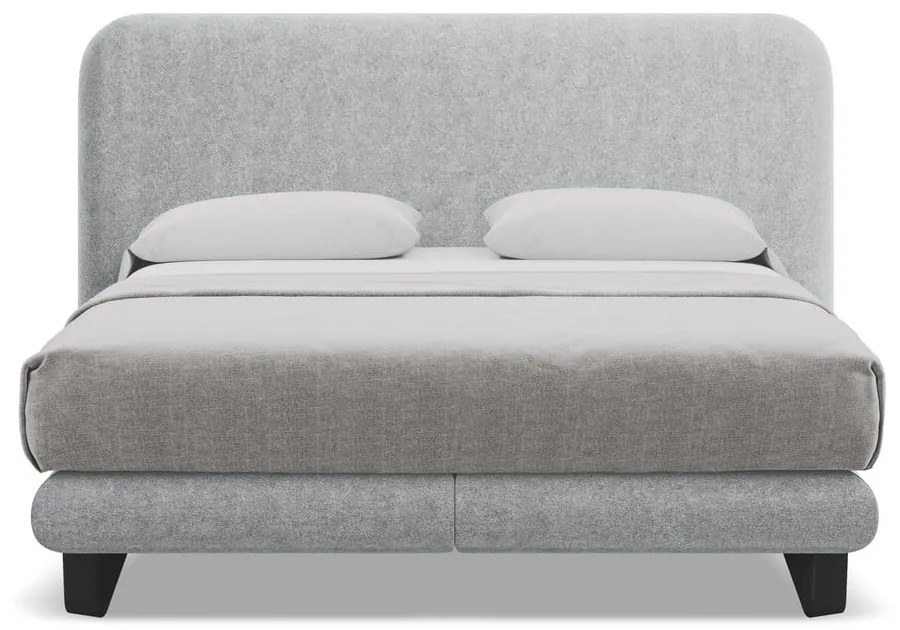 Világosszürke boxspring ágy 160x200 cm Ilima – Makamii