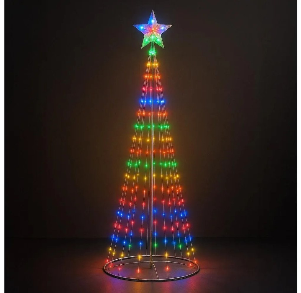 LED RGBW, dimmelhető kültéri karácsonyi dekoráció LED/4W/230V 180 cm IP44 + távirányító