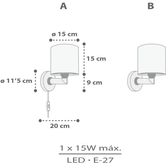 Dalber 60629 - Gyermek fali lámpa RHICO AND CROCO 1xE27/15W/230V