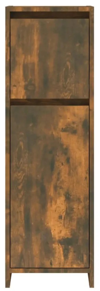 füstös tölgy színű szerelt fa fürdőszobaszekrény 30x30x95 cm