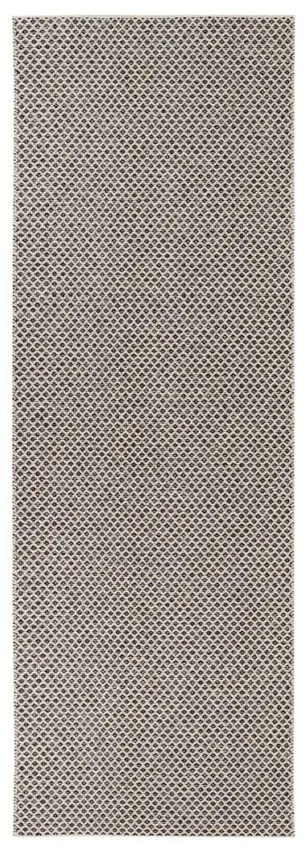 Diby krémszínű-fekete kültéri futószőnyeg, 70 x 250 cm - Narma