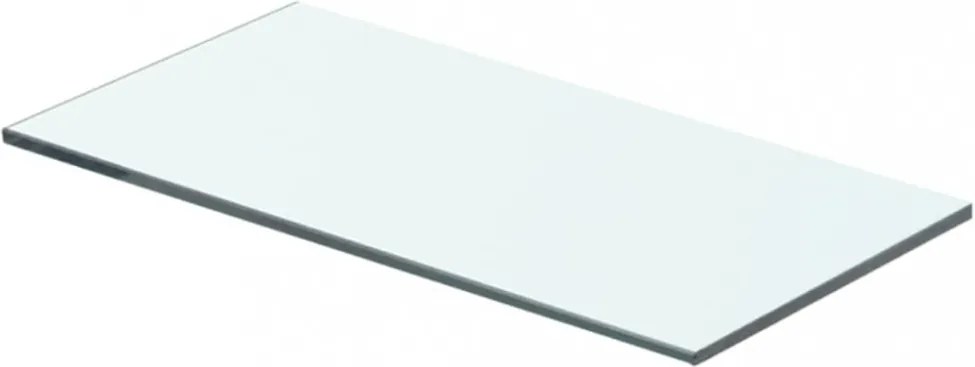 2 db átlátszó üveg paneles polc 40 x 15 cm