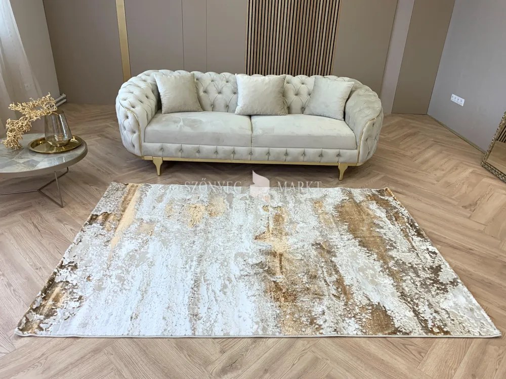 Sunset márvány mintás szőnyeg 8385 (Gold) 60x220